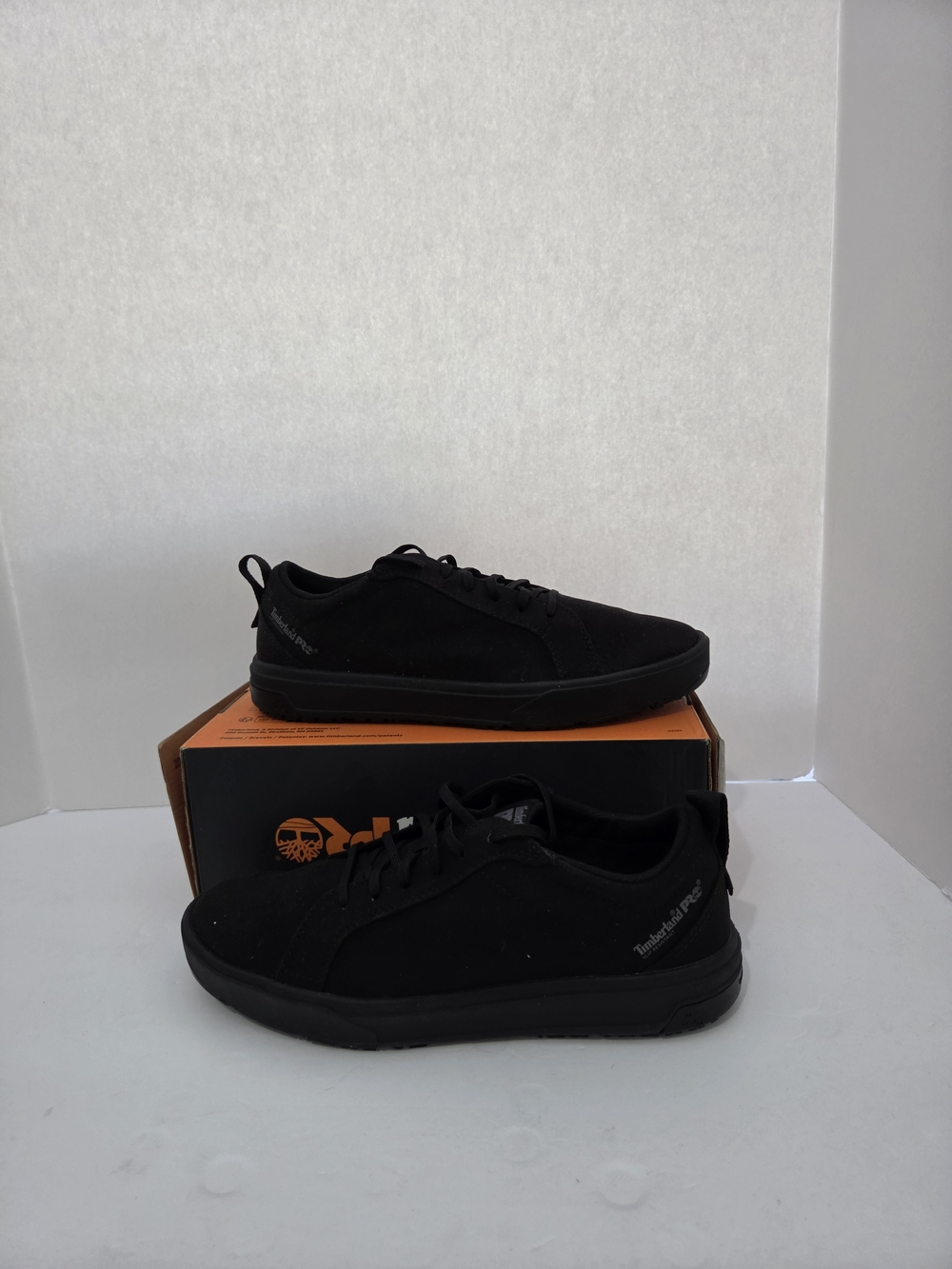 Timberland Pro Burbank SR OXFORD Mens Black Canvas Soft Toe Work Shoes NIB
